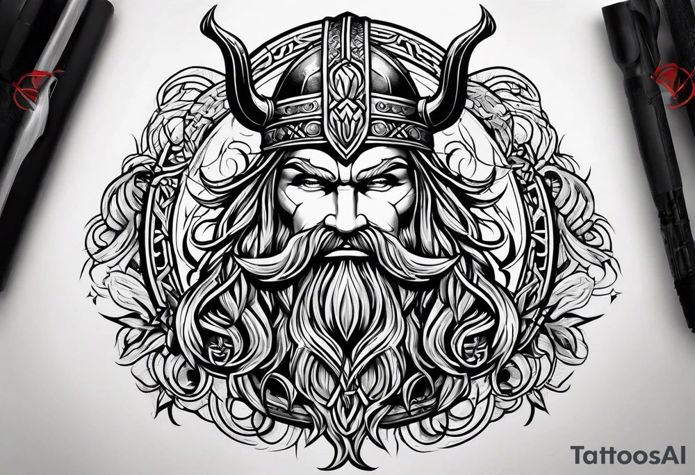 northern viking style tattoo idea