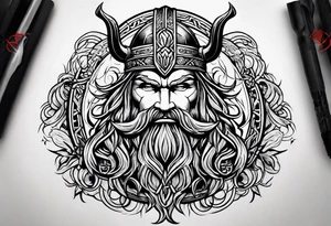northern viking style tattoo idea