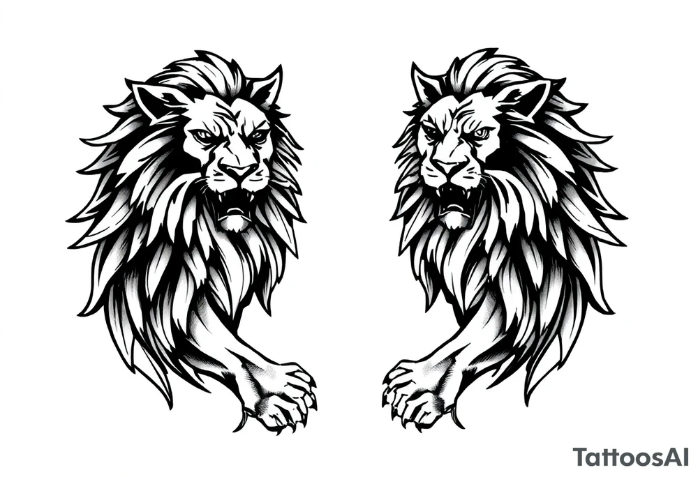 Irish with lions tattoo idea