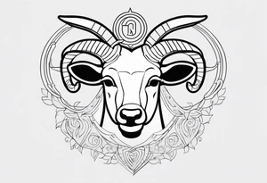 MUSIC LIFE FAMILY ARIES tattoo idea