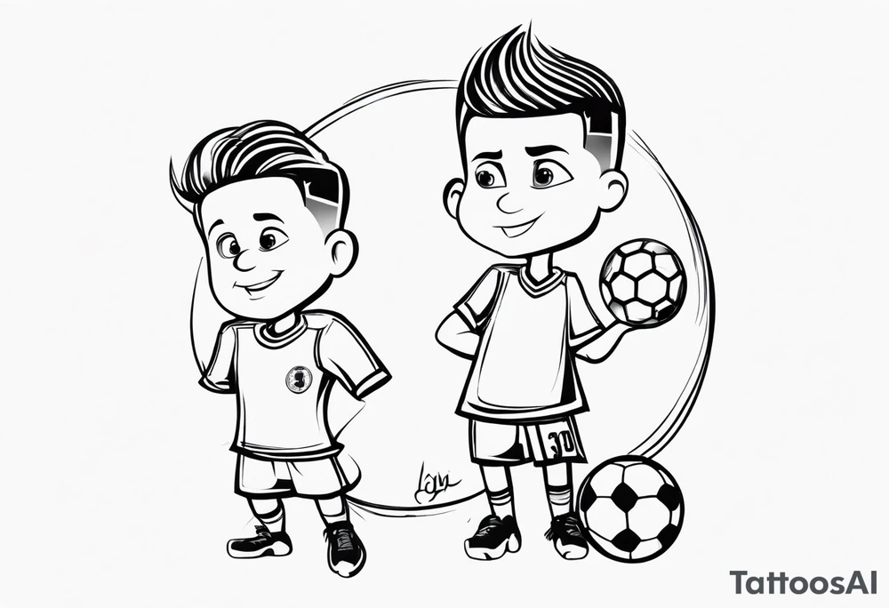My sons Riccardo and Alessio love football tattoo idea
