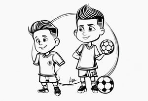 My sons Riccardo and Alessio love football tattoo idea
