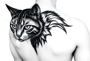 black cat tattoo idea