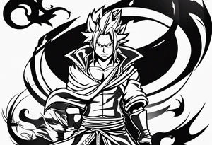 The logo itself of the anime show Fairy Tail that is essentially a fairy with a tail tattoo idea