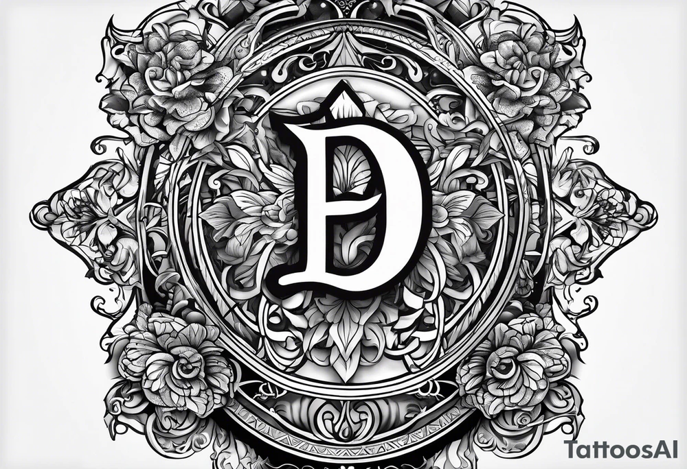 Coool image of initials “DgbIII” tattoo idea