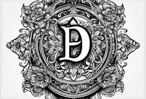 Coool image of initials “DgbIII” tattoo idea