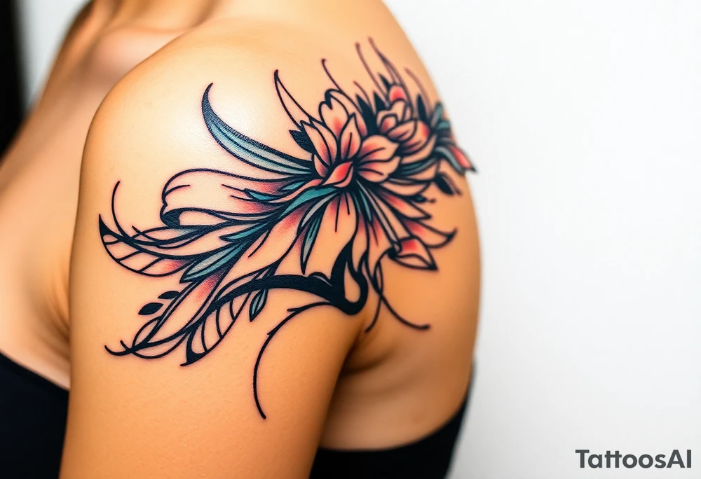 A tatuagem deve expressar força, liberdade e conexão com a multiplicidade da vida, incorporando elementos abstratos e fluidos, com linhas que sugiram movimento e transformação contínua. Evite clichês e busque um design original e significativo. tattoo idea