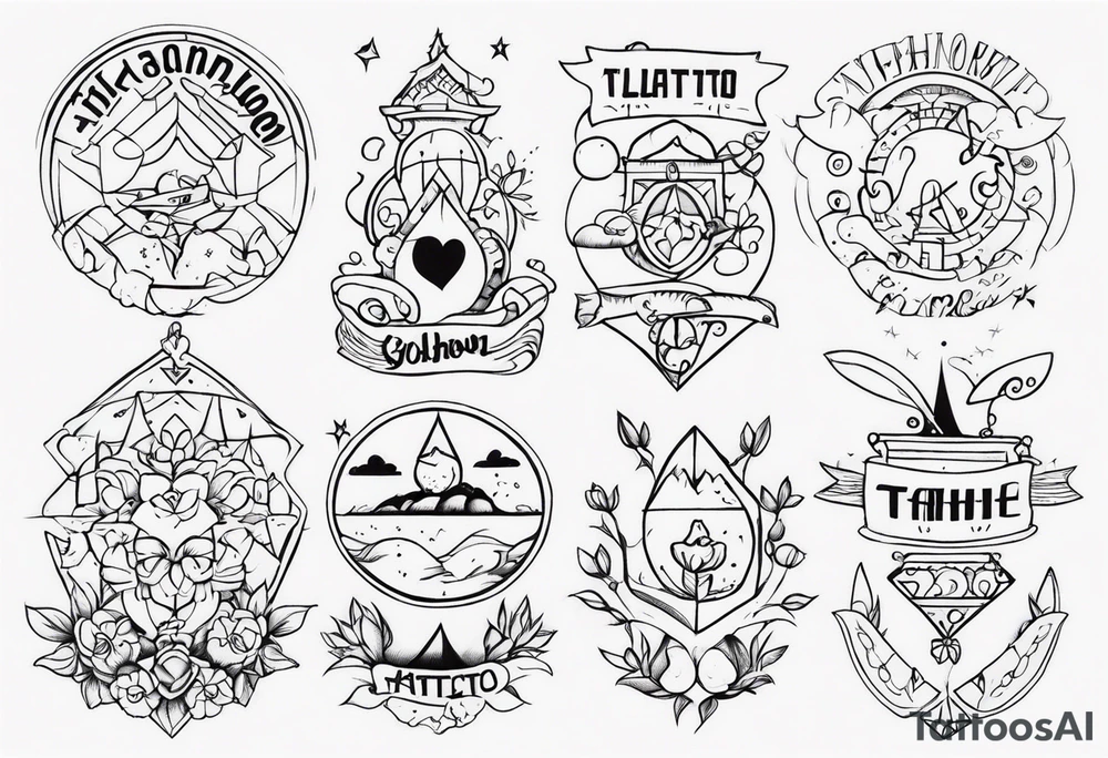Tatto with childrens names tattoo idea