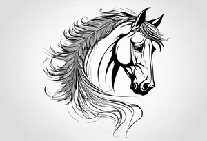 Plume cheval a tattoo idea