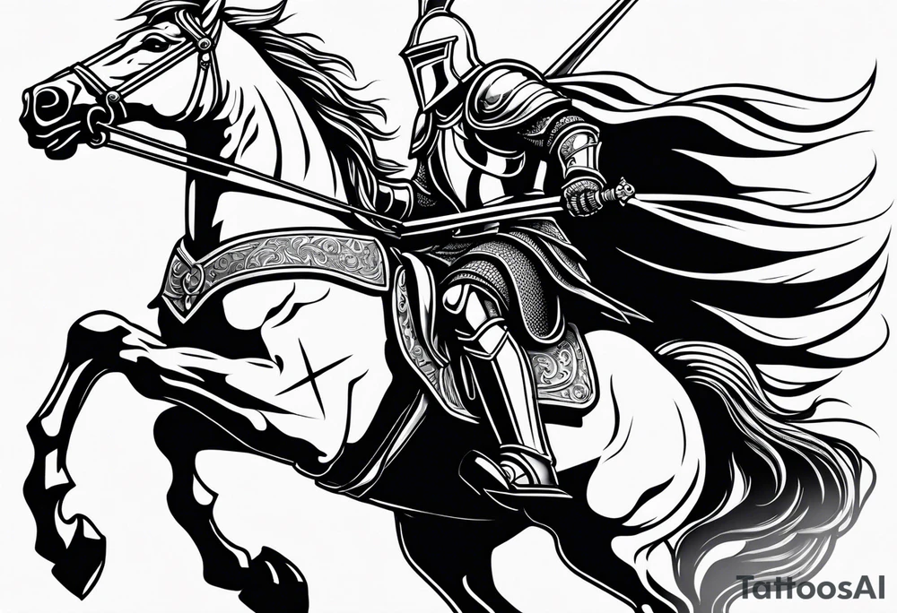 knight with heavy armor tattoo idea