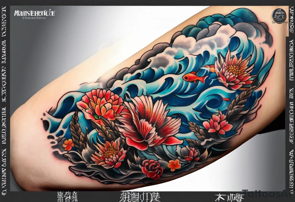 Marine memorial sleeve tattoo idea