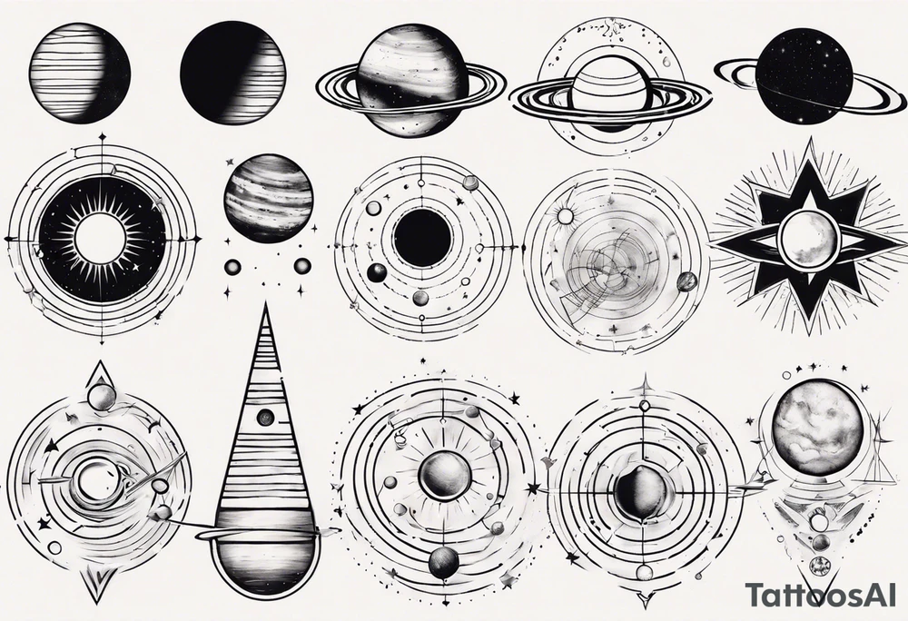 solar system tattoo idea