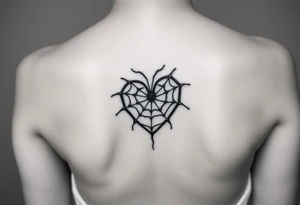 Spiderweb heart tattoo idea