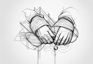 LINE AROUND SHOULDERS TO THE WRIST tattoo idea