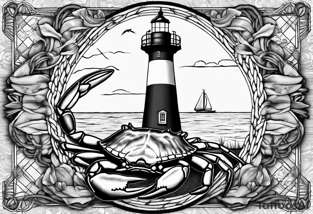Barnegat lighthouse, blue crab, nautical rope, flip flops, pizza tattoo idea