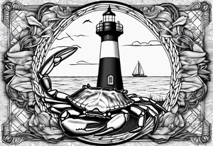 Barnegat lighthouse, blue crab, nautical rope, flip flops, pizza tattoo idea