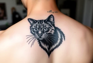 black cat tattoo idea