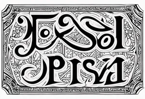 Text saying “Persia” tattoo idea