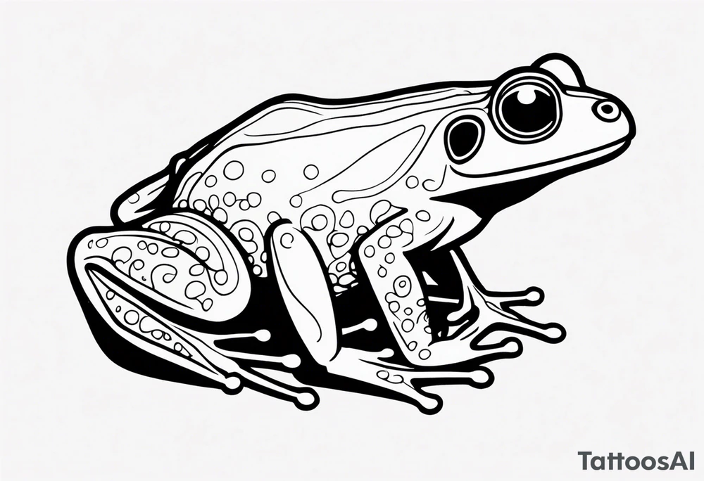 a psychedelic frog tattoo idea