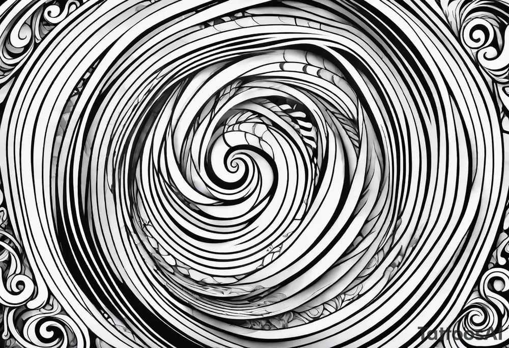 Swirls and whirls half sleeve tattoo idea