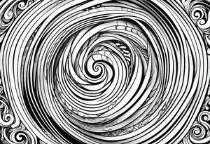 Swirls and whirls half sleeve tattoo idea