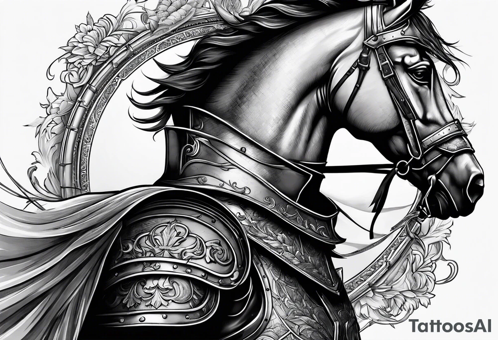 knight with heavy armor tattoo idea