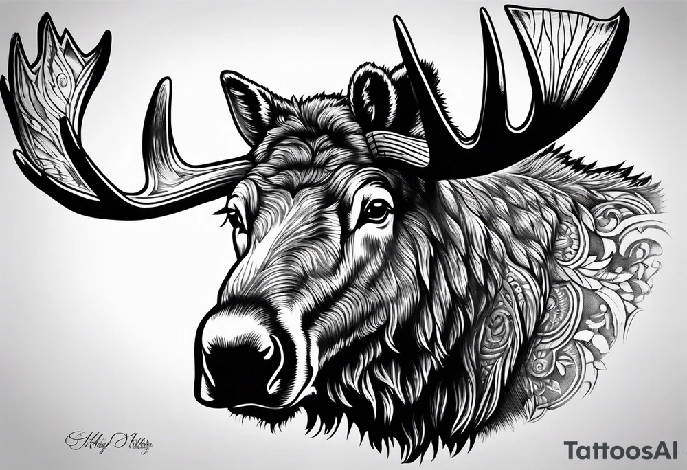 hunting outdoors moose stone sheep grizzly yukon tattoo idea