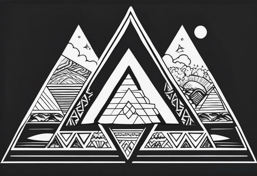 guam theme, modern, minimalist, triangle border tattoo idea guam theme, modern, minimalist, triangle border tattoo idea