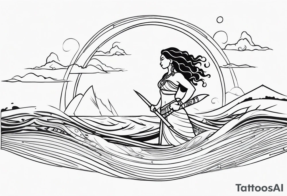 Moana ocean tattoo idea