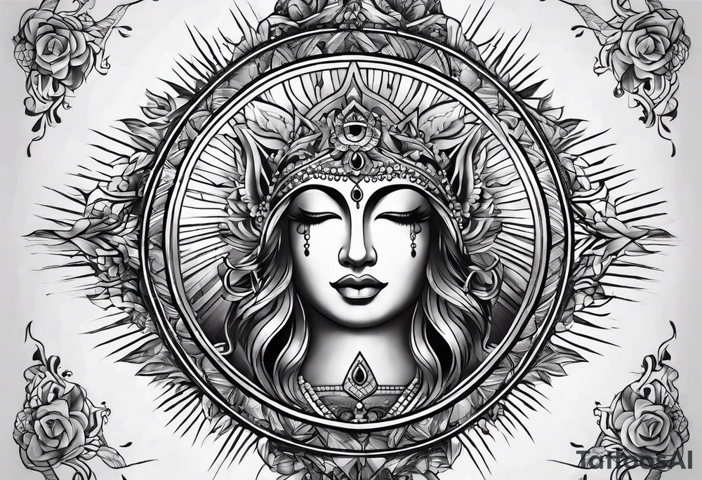 prism dispersing light into spiritual rays tattoo idea