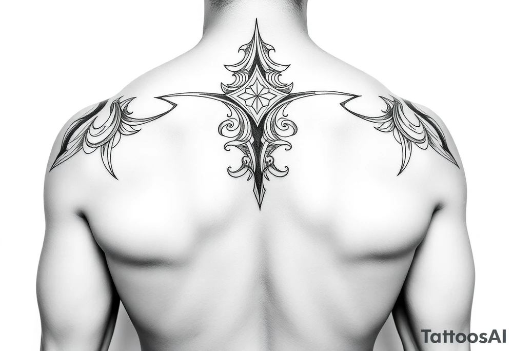 Fully nude lady with big boobs tattoo idea