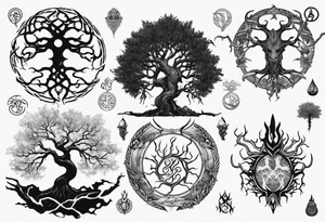 Yggdrasil with Nidhogg tattoo idea