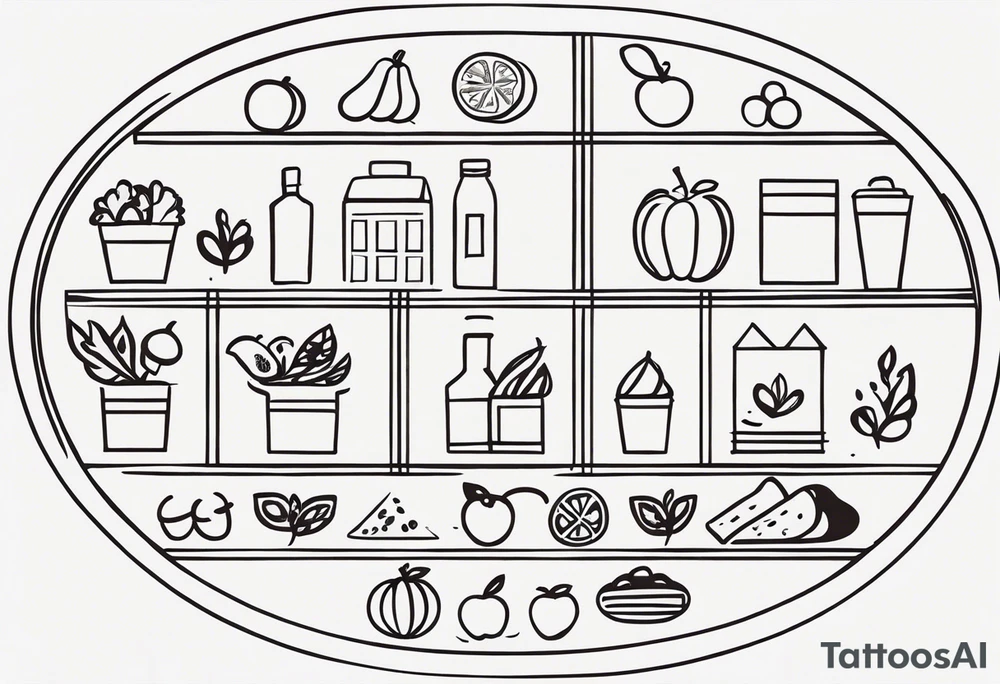 Produce a stylized drawing, to be used as a tattoo, representing a family of 5 people, a man and a woman, 3 children, one of which is a 10-year-old boy, a 7-year-old girl and a 3-year-old boy. The mother must have something that identifies her as a lawyer, while the father must have something that recalls the computer or new technologies. Thin lines tattoo idea