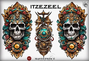 Name “ITZEL” tattoo idea