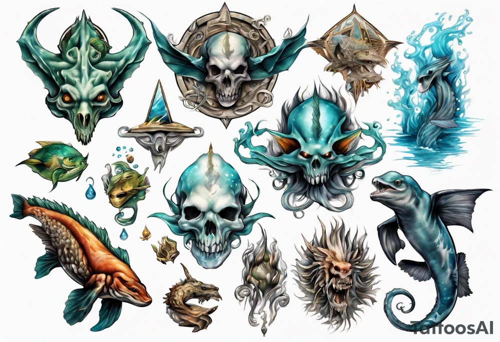 Atlantis creatures tattoo idea