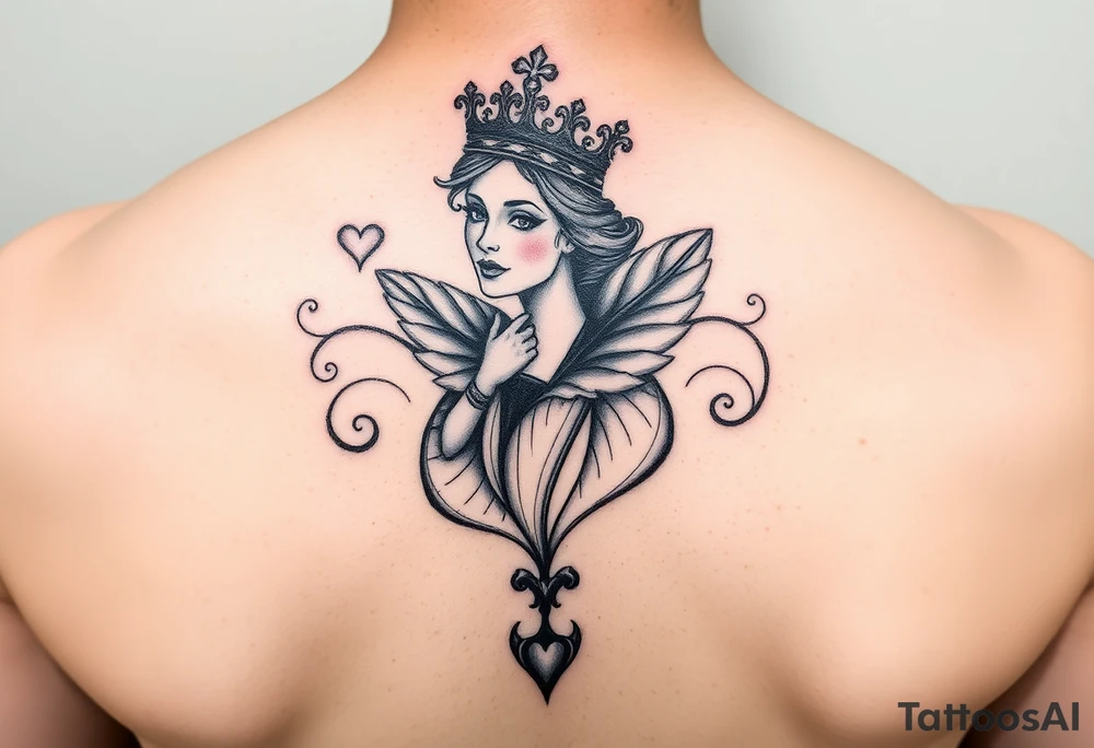 Queen of Hearts from Alice in Wonderland tattoo idea