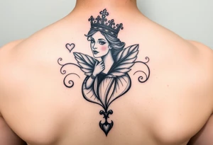 Queen of Hearts from Alice in Wonderland tattoo idea
