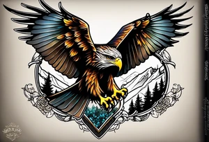 Small inside arm tattoo. Black kite (Daya's name), nature (trees/flowers), rock/metal vibe, sunflower. tattoo idea