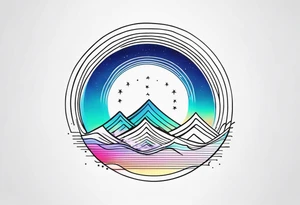 electric wave diffraction tattoo idea