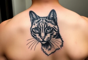 black cat tattoo idea