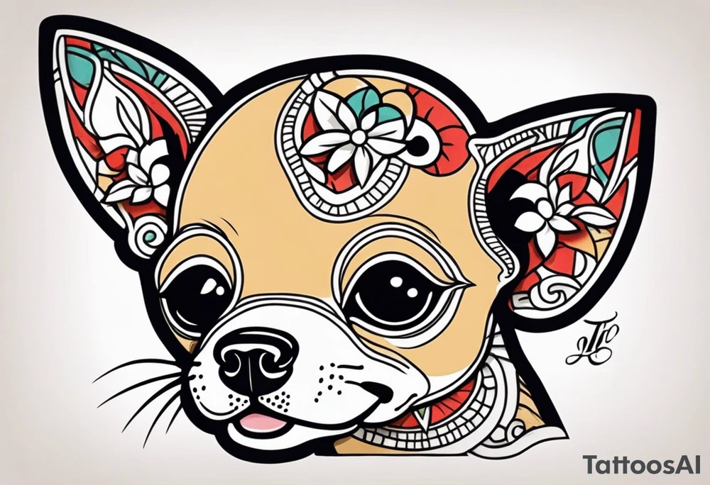 Funny chihuahua tattoo idea