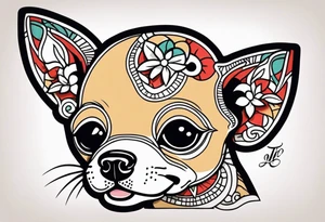 Funny chihuahua tattoo idea