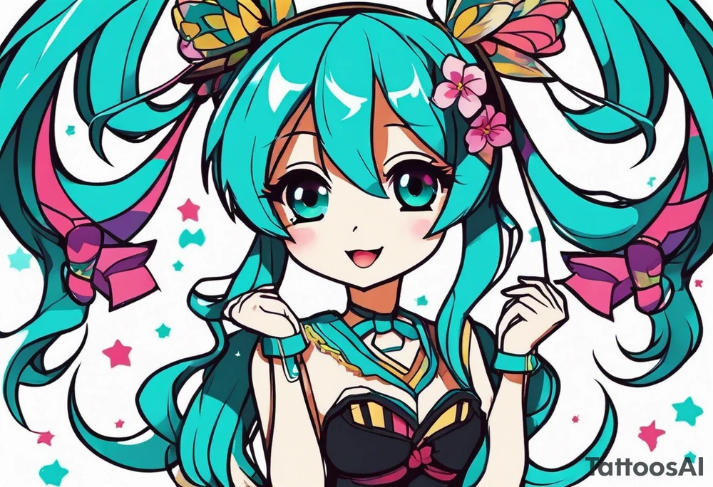 Tiny Small miku_hatsune beautiful tattoo idea