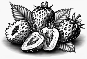 drawing Strawberry tattoo idea