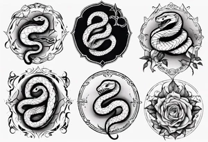 Gothic snake tattoo idea