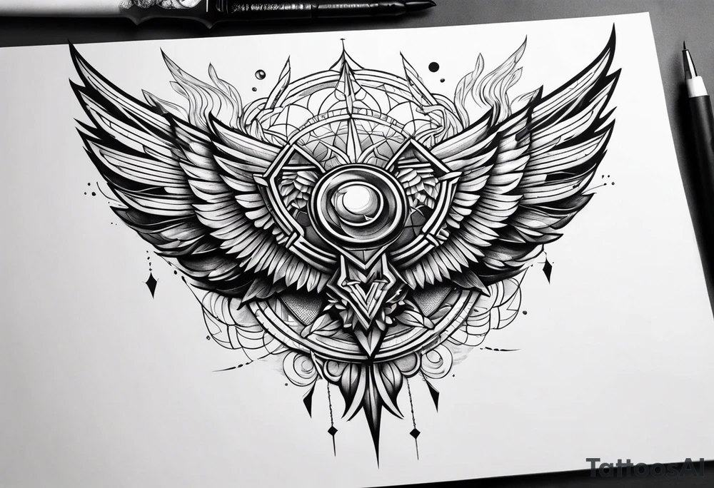something to combine with wings tattoo idea
