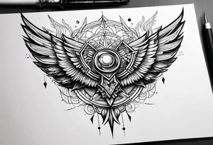 something to combine with wings tattoo idea