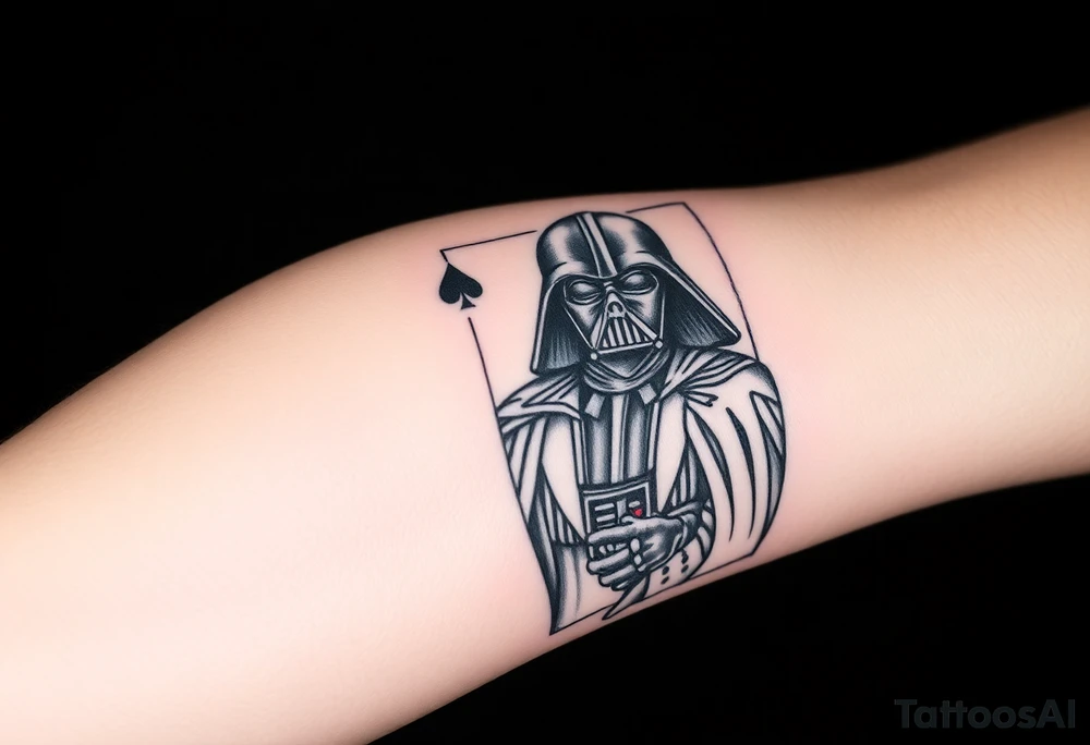 Darth Vader king of spades tattoo idea