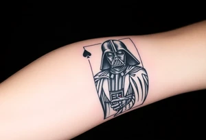 Darth Vader king of spades tattoo idea