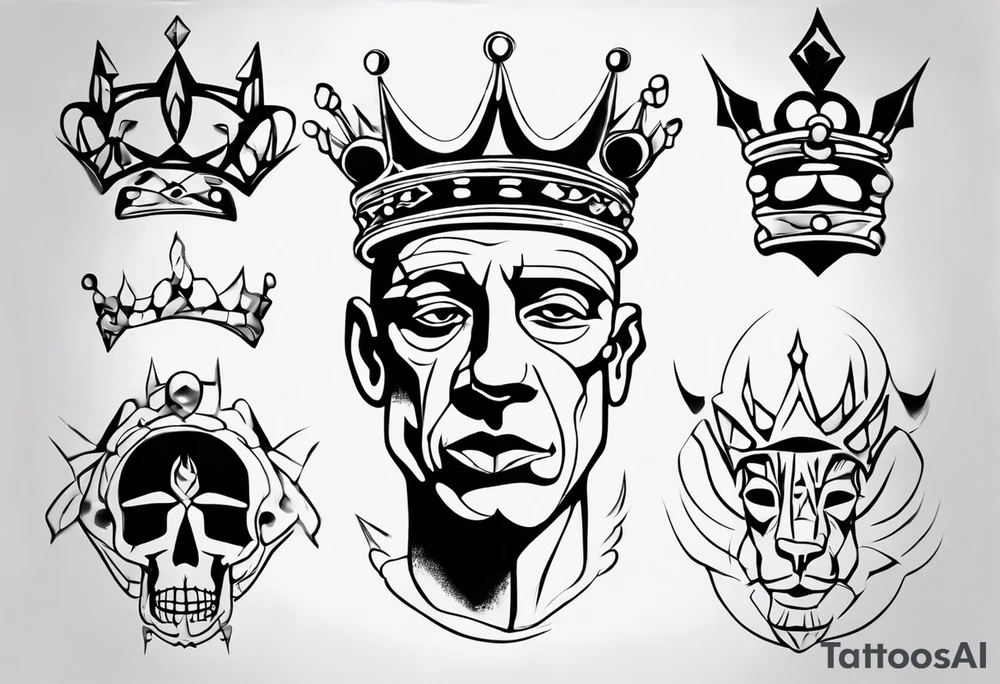 king crown tattoo idea